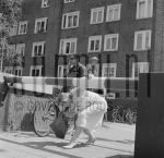 15-07-2005 Mylou Frencken in Amsterdam, July 15, 2005.

[keywords]Black & White Image, Barrier[/keywords]